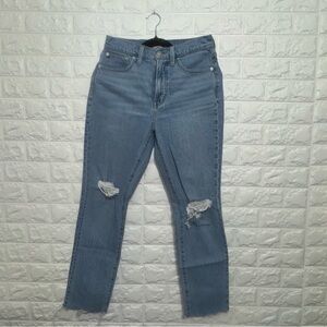 Madewell The Perfect Vintage Jean‎ Sz 27 Distressed High Rise Raw Hem Women’s